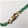 Image 3 : 10K  EMERALD 16"(45CT) NECKLACE