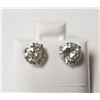 Image 1 : 14K  VERY PALE BLUE MOISSANITE(2.2CT) EARRINGS