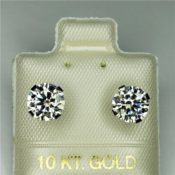 10K  WHITE MOISSANITE (1.52CT) EARRINGS