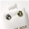 Image 1 : 14K  GREEN SAPPHIRE(1.2CT) EARRINGS