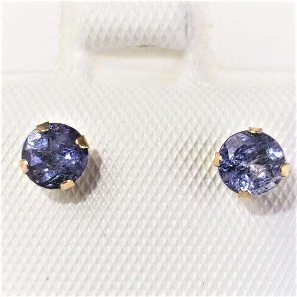 10K  TANZANITE AND FRESH WATER PEARL 2IN1(0.56CT) EARRINGS
