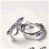 Image 1 : SILVER CREATED ALEXANDRITE HOOP EARRINGS