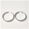 Image 1 : SILVER LARGE HOOP EARRINGS
