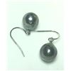 Image 1 : SILVER GENUINE TAHITIAN PEARLS 10-11MM EARRINGS