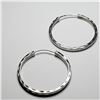 Image 1 : SILVER HOOP EARRINGS