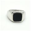Image 1 : SILVER BLACK ONYX(5.7CT) RING SIZE 9