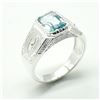 Image 2 : SILVER BLUE TOPAZ(3.25CT) RING SIZE 10