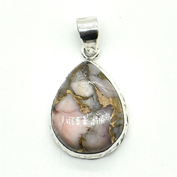 SILVER PINK MUHAVE TURQUOISE(15.5CT) PENDANT