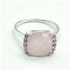 Image 1 : SILVER ROSE QUARTZ(5.4CT) RING SIZE 10