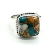 Image 1 : SILVER OYSTER TURQUOISE(9.2CT) RING SIZE 10