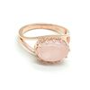 Image 1 : ROSEGOLD PLATED SILVER ROSE QUARTZ(7.5CT) RING SIZE 10