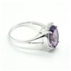 Image 2 : SILVER AMETHYST CZ(2.6CT) RING SIZE 10