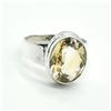 Image 1 : SILVER CITRINE(10.5CT) RING SIZE 9