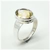 Image 2 : SILVER CITRINE(10.5CT) RING SIZE 9