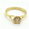 Image 1 : GOLD PLATED SILVER MOISSANITE (1.45CT) RING SIZE 10