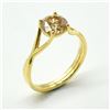Image 2 : GOLD PLATED SILVER MOISSANITE (1.45CT) RING SIZE 10
