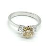 Image 1 : SILVER MOISSANITE (1.5CT) RING SIZE 10