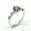 Image 2 : SILVER MYSTIC TOPAZ EMERALD(1.3CT) RING SIZE 9