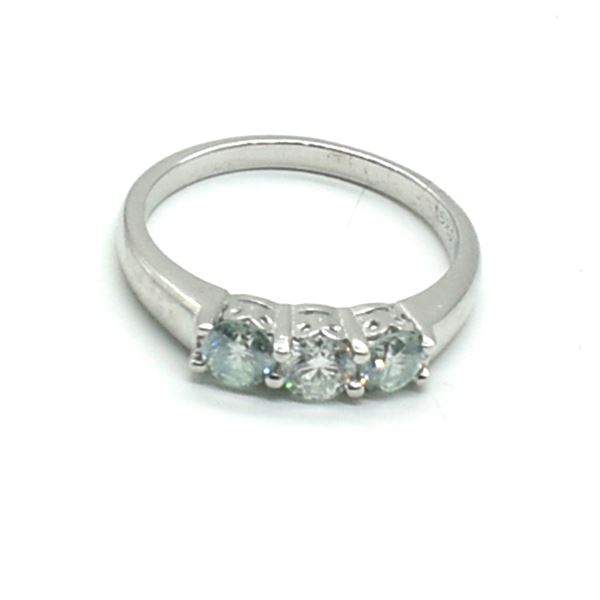SILVER MOISSANITE (0.95CT) RING SIZE 7