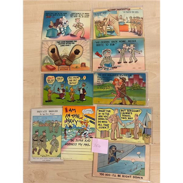 Military Linen Comics Approx. 75 Cards