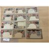 Image 1 : Group of 12 International Stamps on Postcards