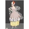 Image 1 : Mela Koehler Fashionable Lady Art Nouveau Purple & Green Dress Postcard