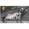 Image 1 : Happy Halloween Vampire & Black Cat Flying Rabbit Holiday Postcard