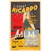 Image 1 : Linen Advertising "The Great Ricardo" High Pole Act Postcard
