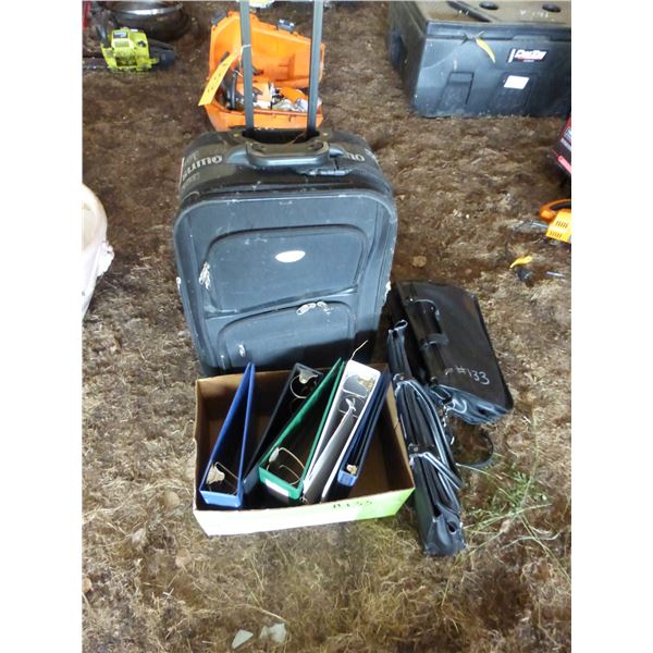 Binders, Suitcase and 2- Cases