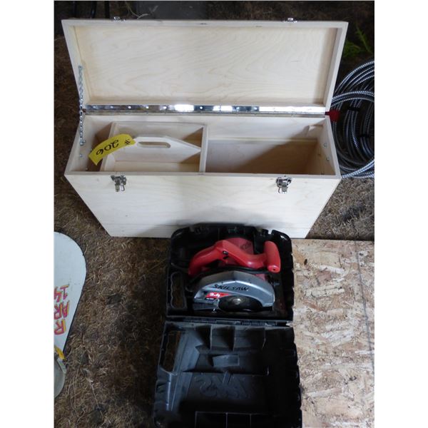 Wood Tool Box and Skill Saw