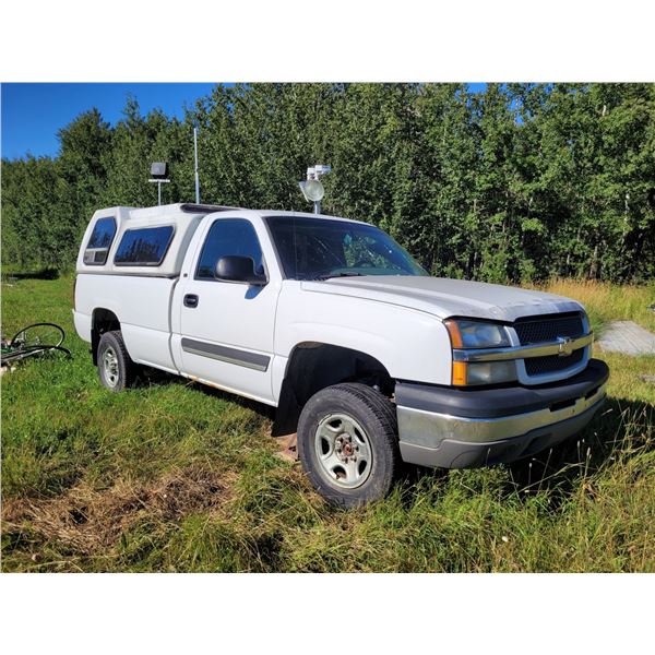 02/04 Silverado 4x4, Reg. Cab, V8- 5 spd, Canopy, #1GCEK14X44Z253255 (Has Ignition Key & like new sp