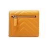 Image 2 : Chanel Yellow Quilted Chevron Leather CC Studs Trifold Wallet