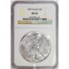 Image 1 : 1987 American Silver Eagle .999 Fine Silver Dollar Coin NGC MS69