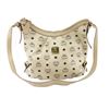 Image 1 : MCM Beige Visetos Monogram Canvas Leather Shoulder Bag