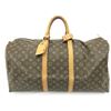 Image 1 : Louis Vuitton Brown Monogram Canvas Leather Keepall 55 cm Duffle Bag Luggage