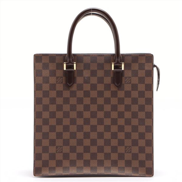Louis Vuitton Damier Ebene Canvas Leather Venice PM Tote Bag
