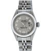 Image 2 : Rolex Ladies Stainless Steel Slate Grey Diamond 26MM Datejust Wristwatch
