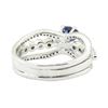 Image 3 : 1.64 ctw Round Brilliant Blue Sapphire And Diamond Ring - 18KT White Gold