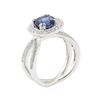Image 4 : 2.69 ctw Sapphire and Diamond Ring - 18KT White Gold