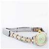Image 9 : Rolex Ladies 2T Green Diamond Datejust Wristwatch With Oyster Band
