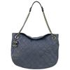 Image 1 : Chanel Navy Blue Quilted Caviar Leather CC Half Round Shoulder Bag