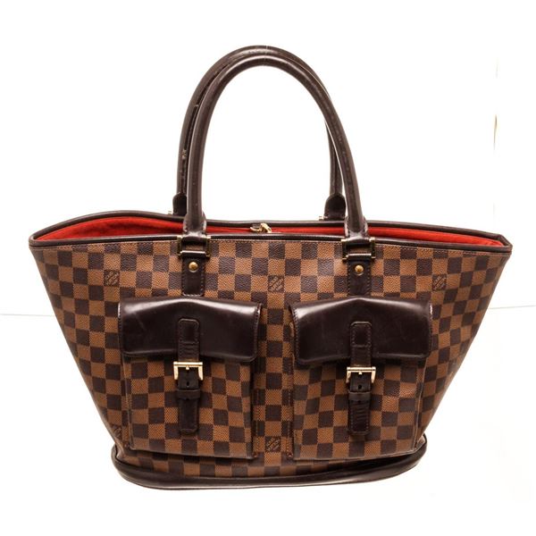 Louis Vuitton Brown Damier Canvas Manosque GM Tote Bag