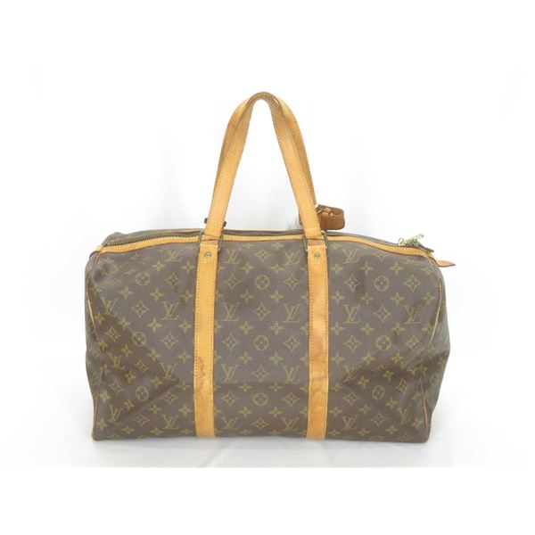 Louis Vuitton Brown Monogram Canvas Leather Sac Souple 45 cm Duffle Bag