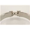 Image 7 : Hermes Red Metal Clic Clac Bangle Bracelet PHW