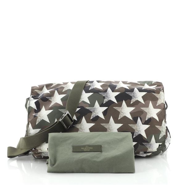 Valentino Camustars Messenger Printed Camo Nylon Large Print