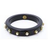 Image 1 : Chanel Black Resin Rhinestone White Faux Pearls Bangle Bracelet