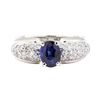 Image 2 : 2.81 ctw Sapphire And Diamond Ring - 18KT White Gold