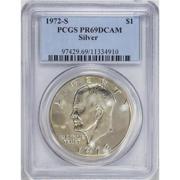 1972-S Eisenhower Dollar Coin PCGS PR69DCAM