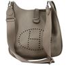 Image 1 : Hermes Grease Asphalt Taurillon Leather Evelyne III GM Crossbody Bag