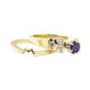 Image 3 : 1.27 ctw Blue Sapphire And Diamond Ring And Band - 14KT Yellow Gold